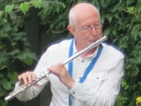 August 2015 garden party - John on Flute
